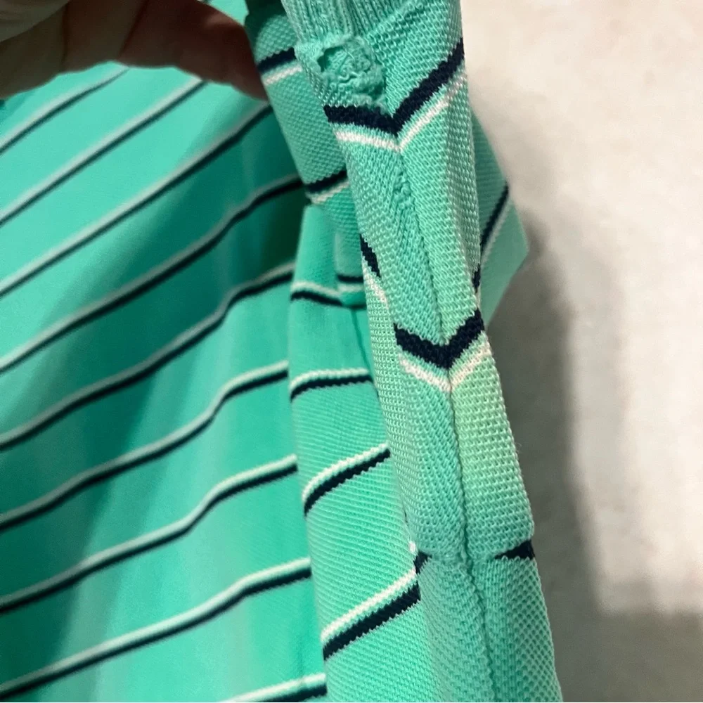 Ralph Lauren Men's Polo Shirt in‎ Green and White Stripes